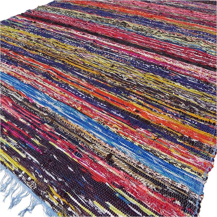 ancient wisdom 153 x 90cm Luxury Rag Rug - Blue