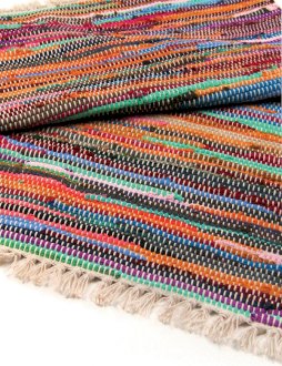 Ancient Wisdom 155 X 90cm Luxury Rag Rug - Natural