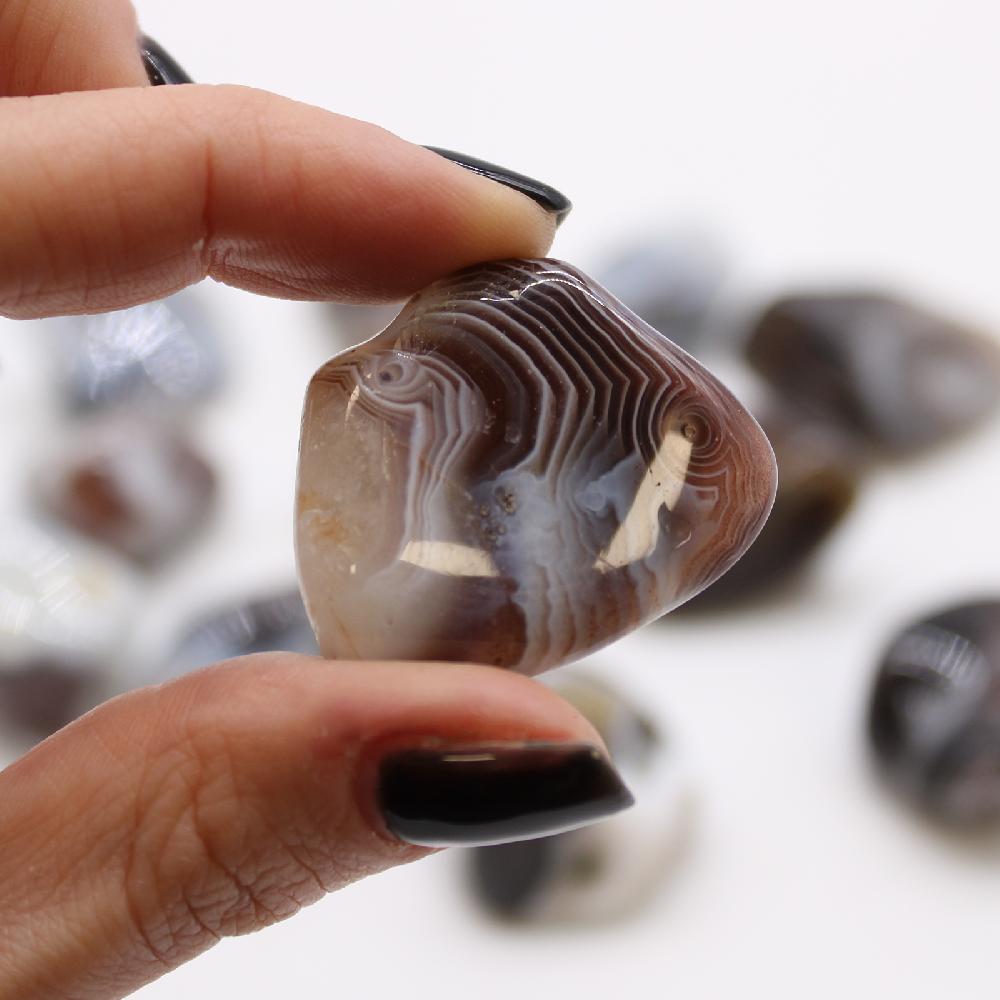 Ancient Wisdom 18x XL Tumble Stones - Grey Agate