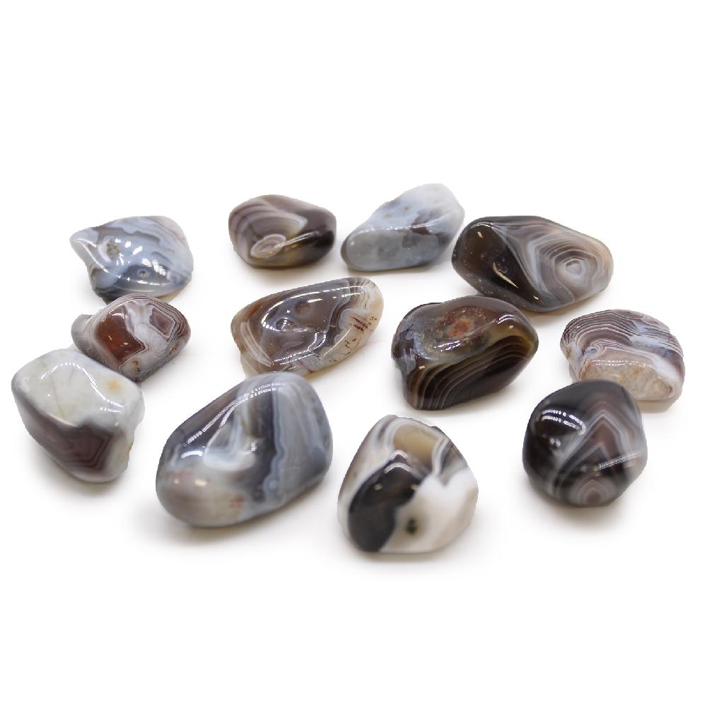 ancient wisdom 18x XL Tumble Stones - Grey Agate
