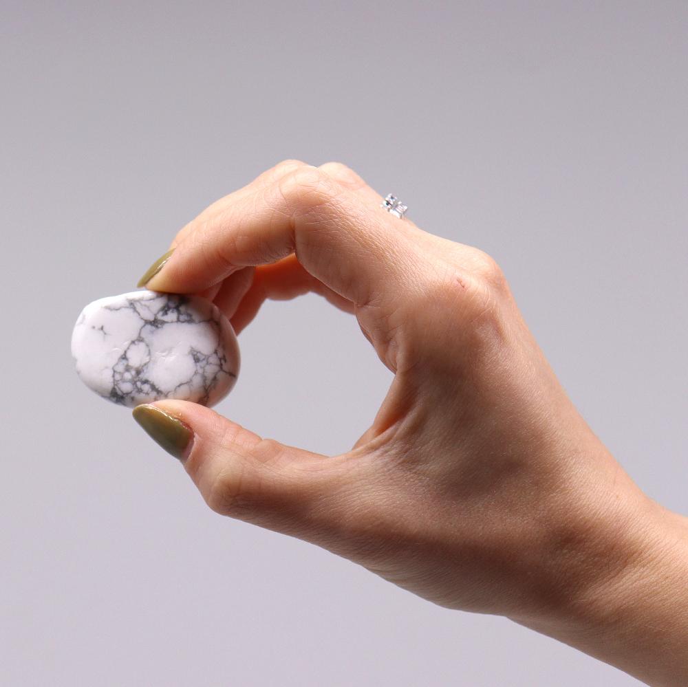 Ancient Wisdom 18x XL Tumble Stones - Howlite White