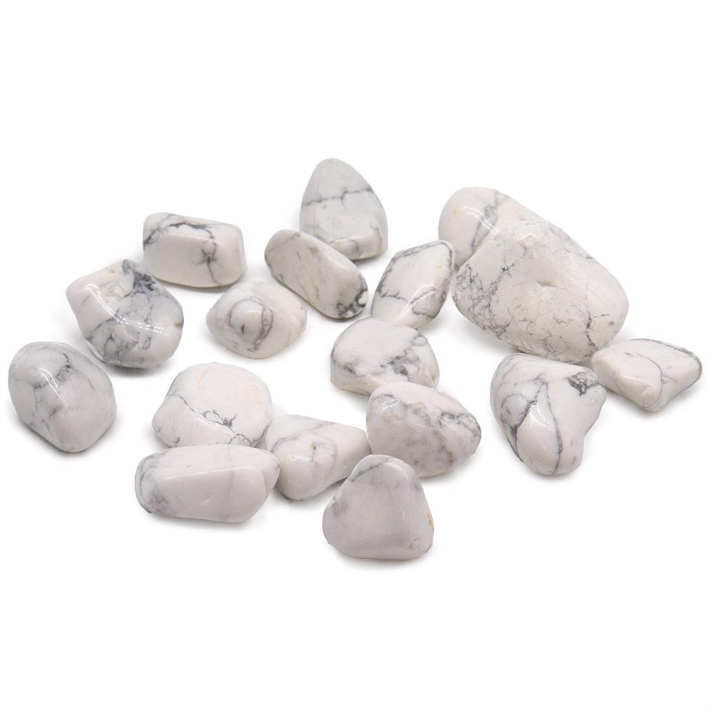 ancient wisdom 18x XL Tumble Stones - Howlite White