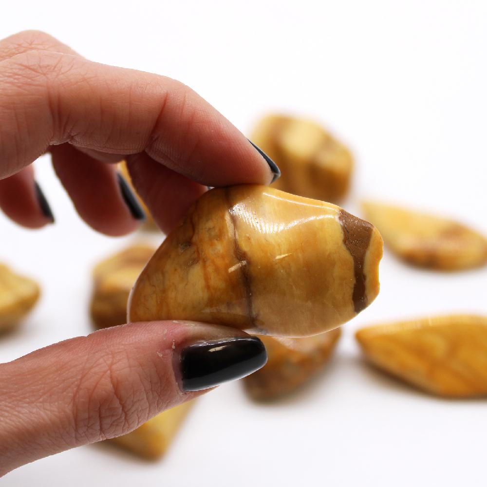 Ancient Wisdom 18x XL Tumble Stones - Jasper - Yellow