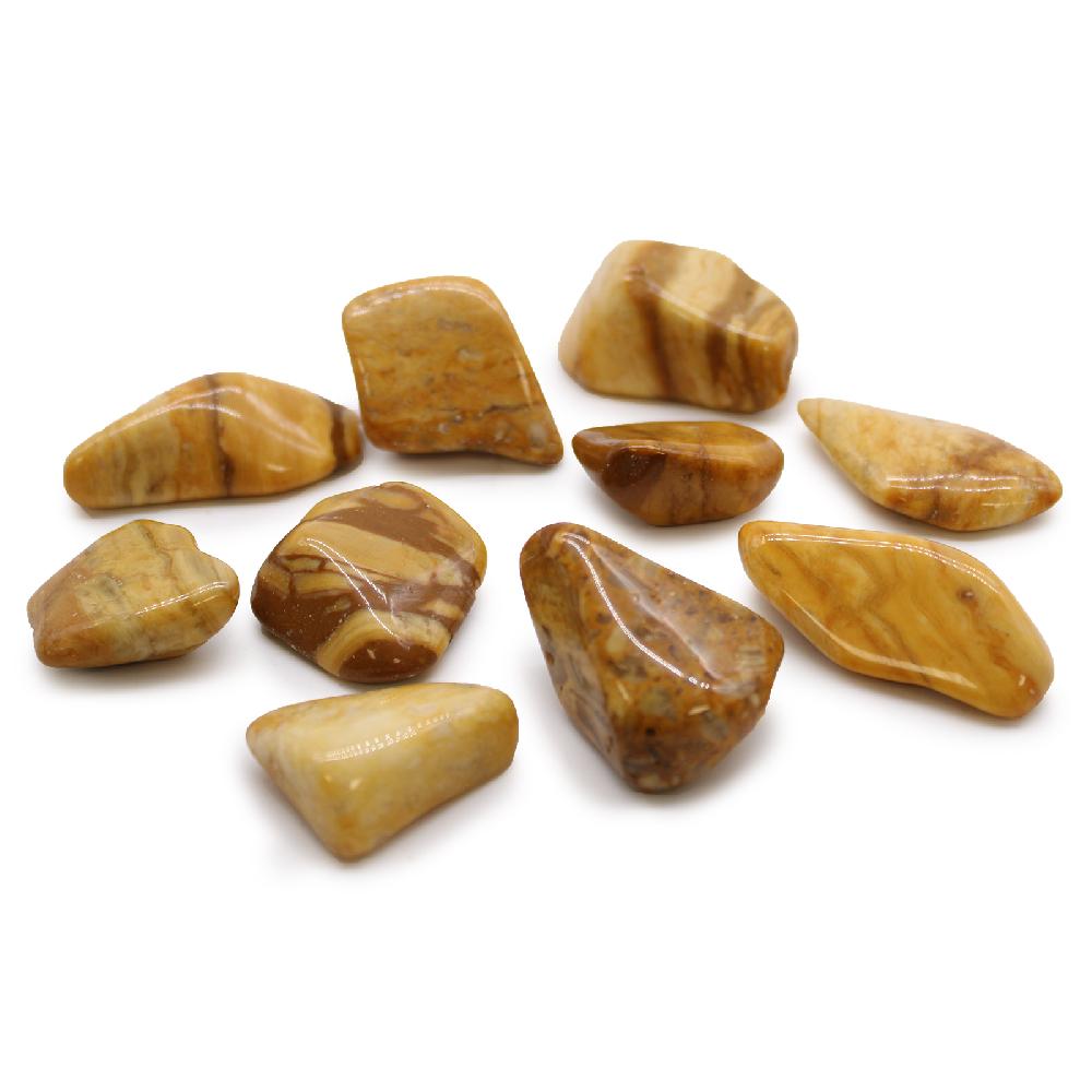 ancient wisdom 18x XL Tumble Stones - Jasper - Yellow