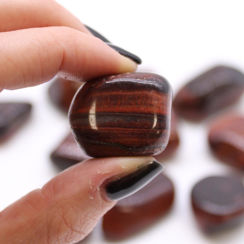 Ancient Wisdom 18x XL Tumble Stones - Red Tiger Eye