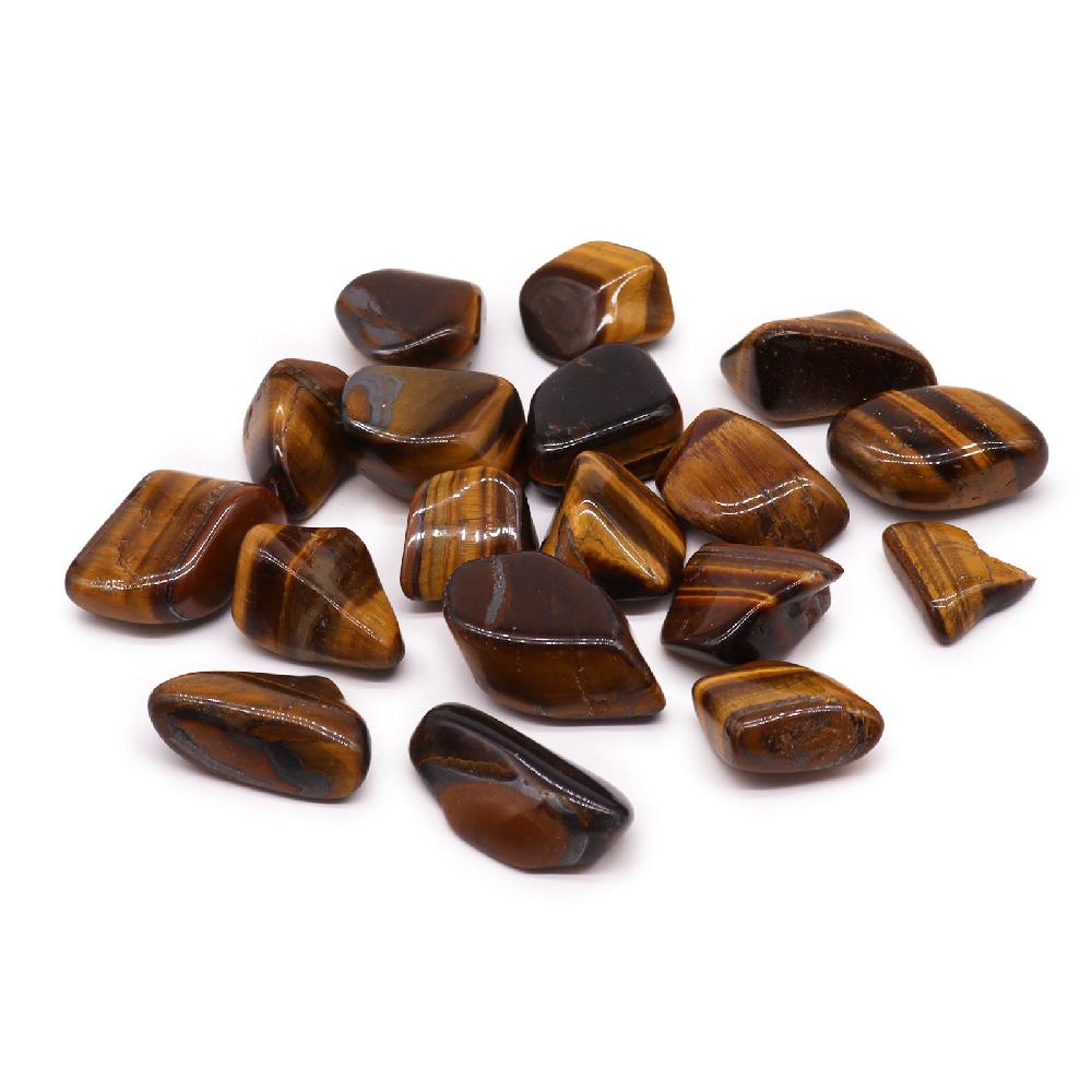 ancient wisdom 18x XL Tumble Stones - Tiger Eye - Gold