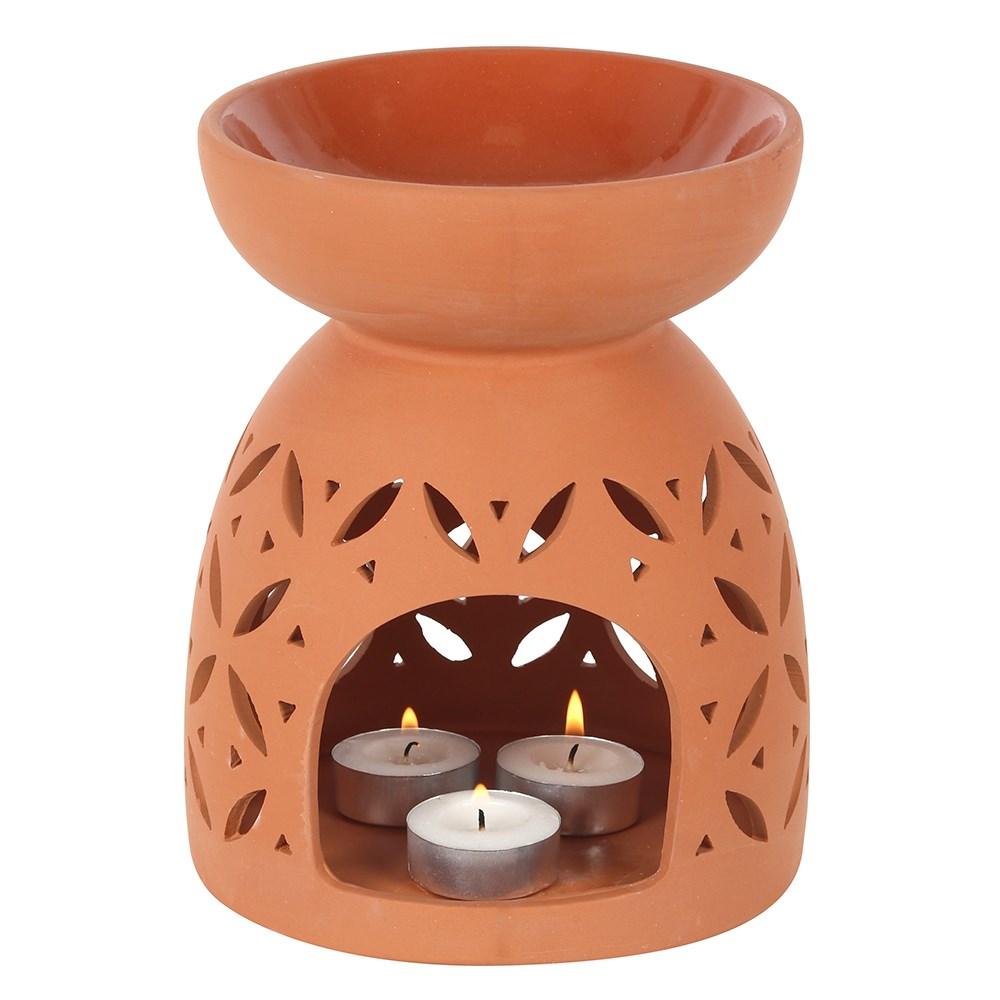 Ancient Wisdom 20cm Large Terracotta Oil Burner
