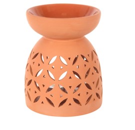 ancient wisdom 20cm Large Terracotta Oil Burner