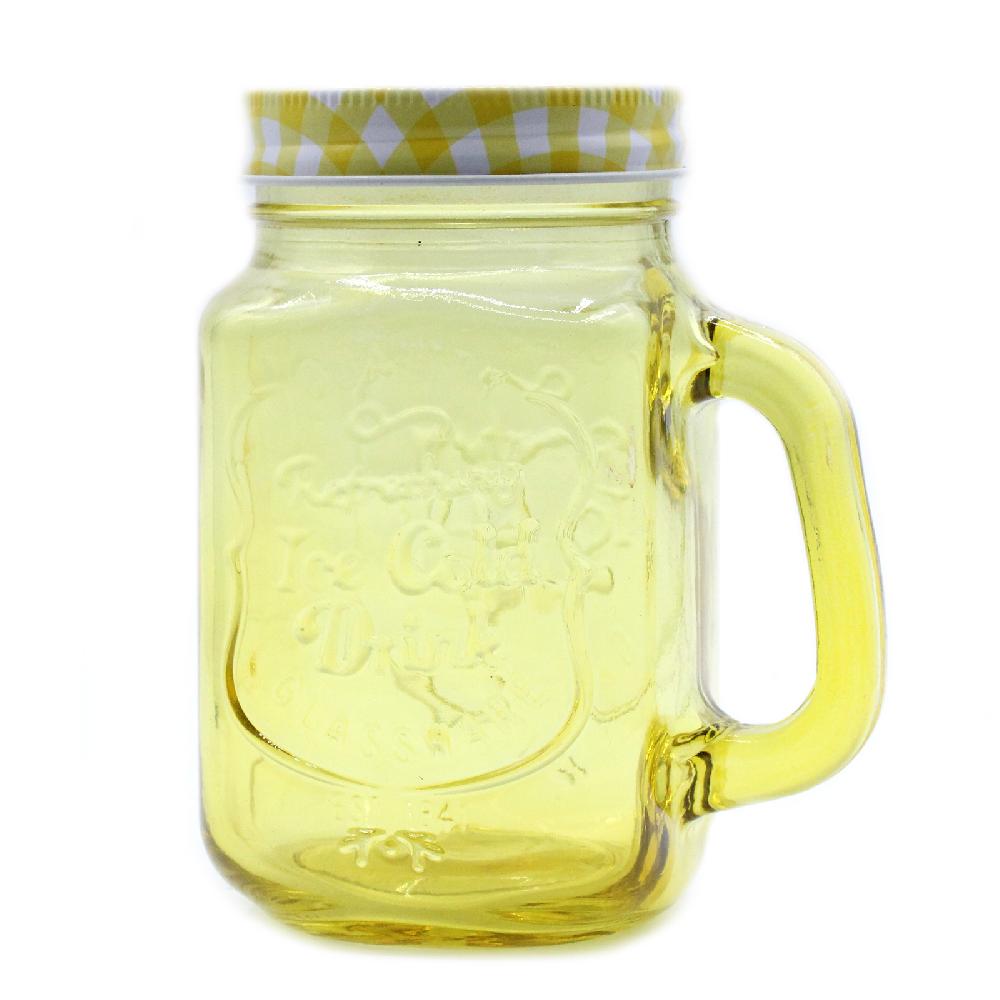 ancient wisdom 24x Funky Mason Jar - Ice Cold - Yellow