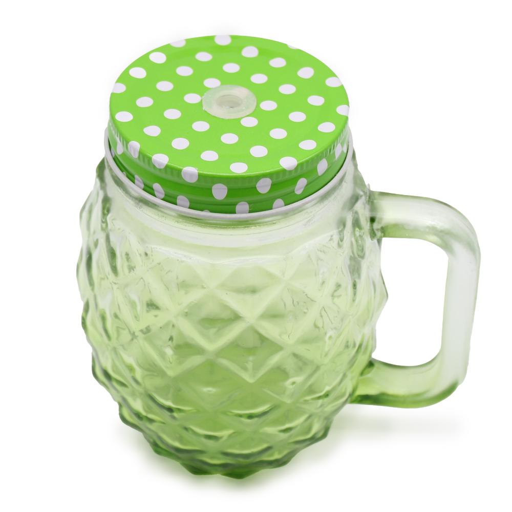 Ancient Wisdom 24x Funky Mason Jar - Pineapple - Green