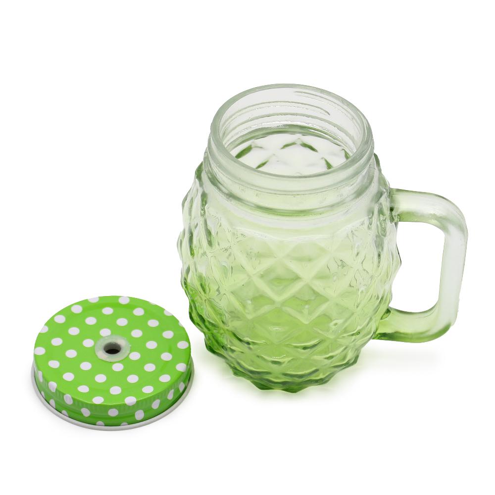 Ancient Wisdom 24x Funky Mason Jar - Pineapple - Green