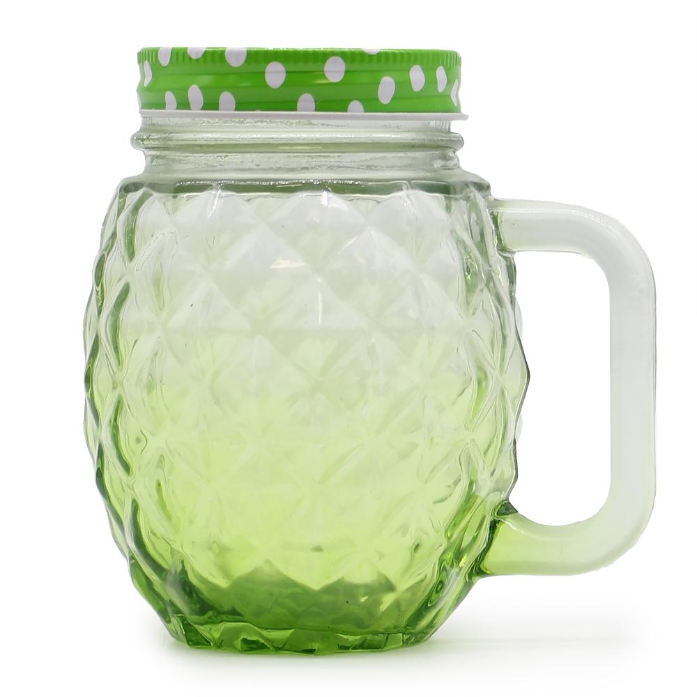 ancient wisdom 24x Funky Mason Jar - Pineapple - Green