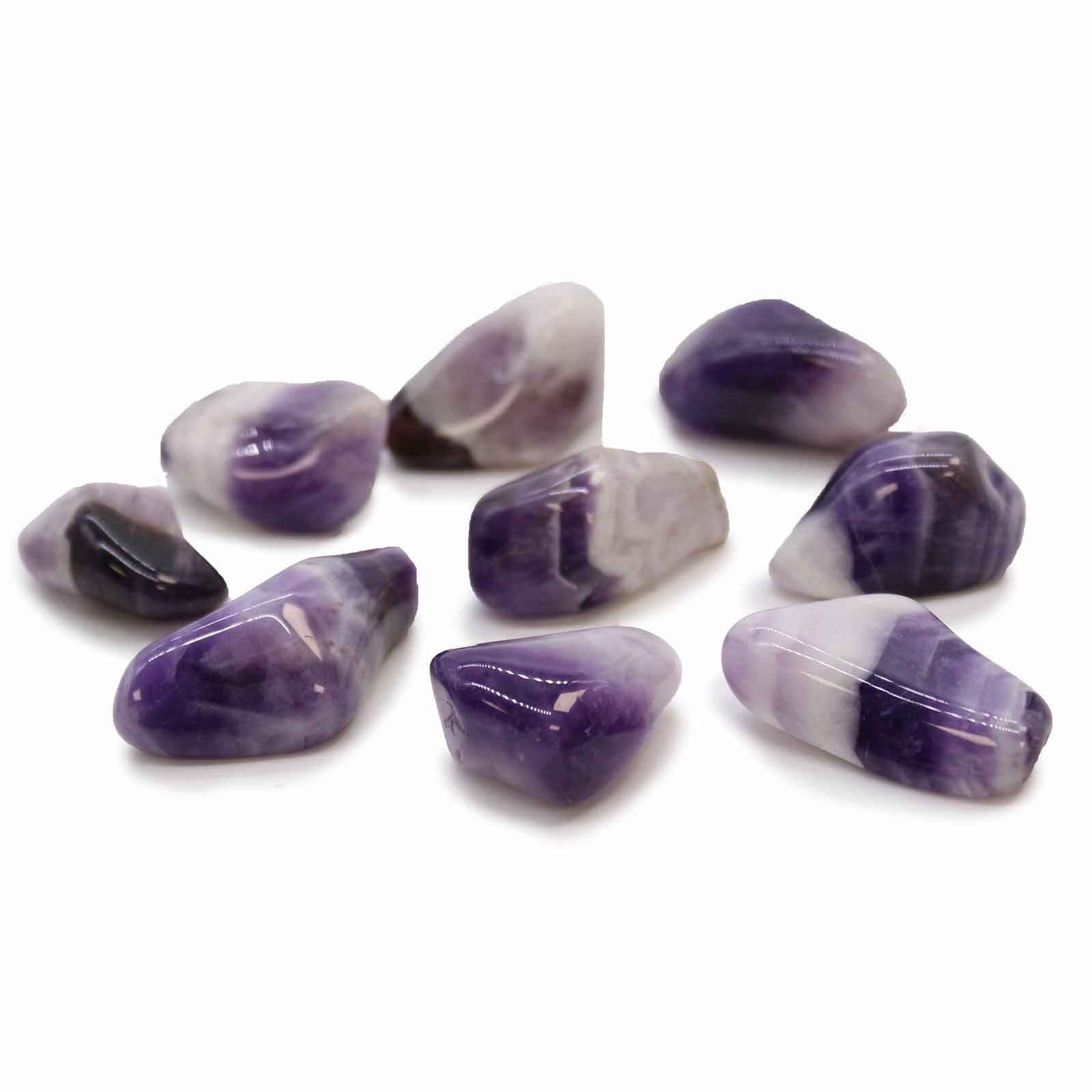 ancient wisdom 24x L Tumble Stone - Amethyst Banded