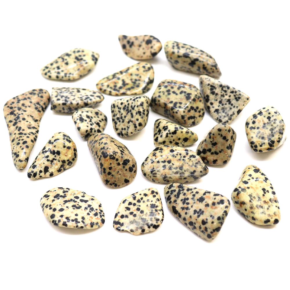 ancient wisdom 24x L Tumble Stone - Dalmation Stone