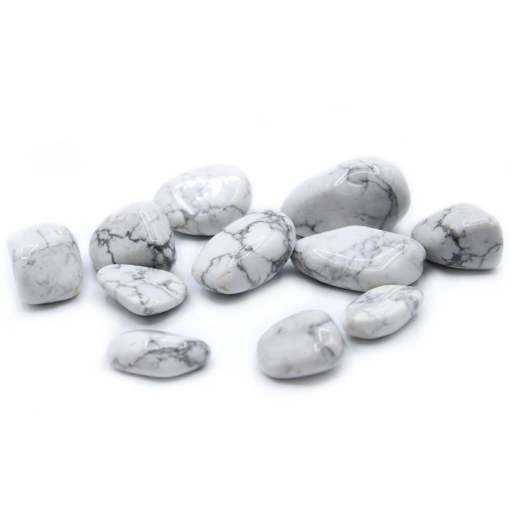 ancient wisdom 24x L Tumble Stone - Howlite White