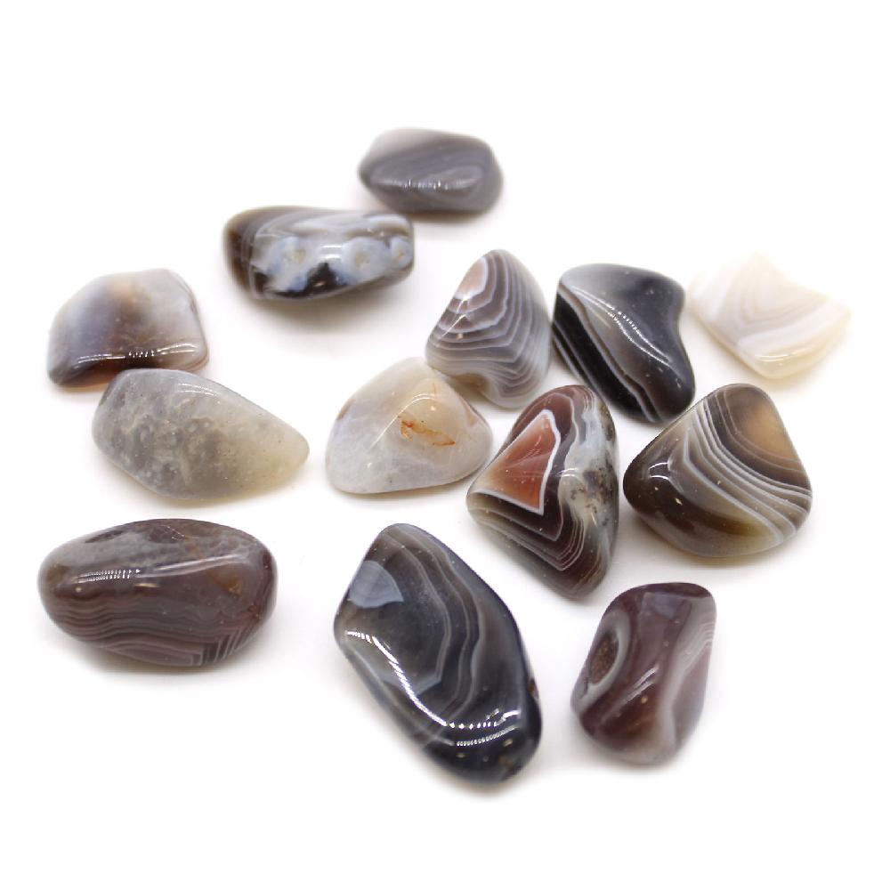 ancient wisdom 24x M Tumble Stone - Grey Agate