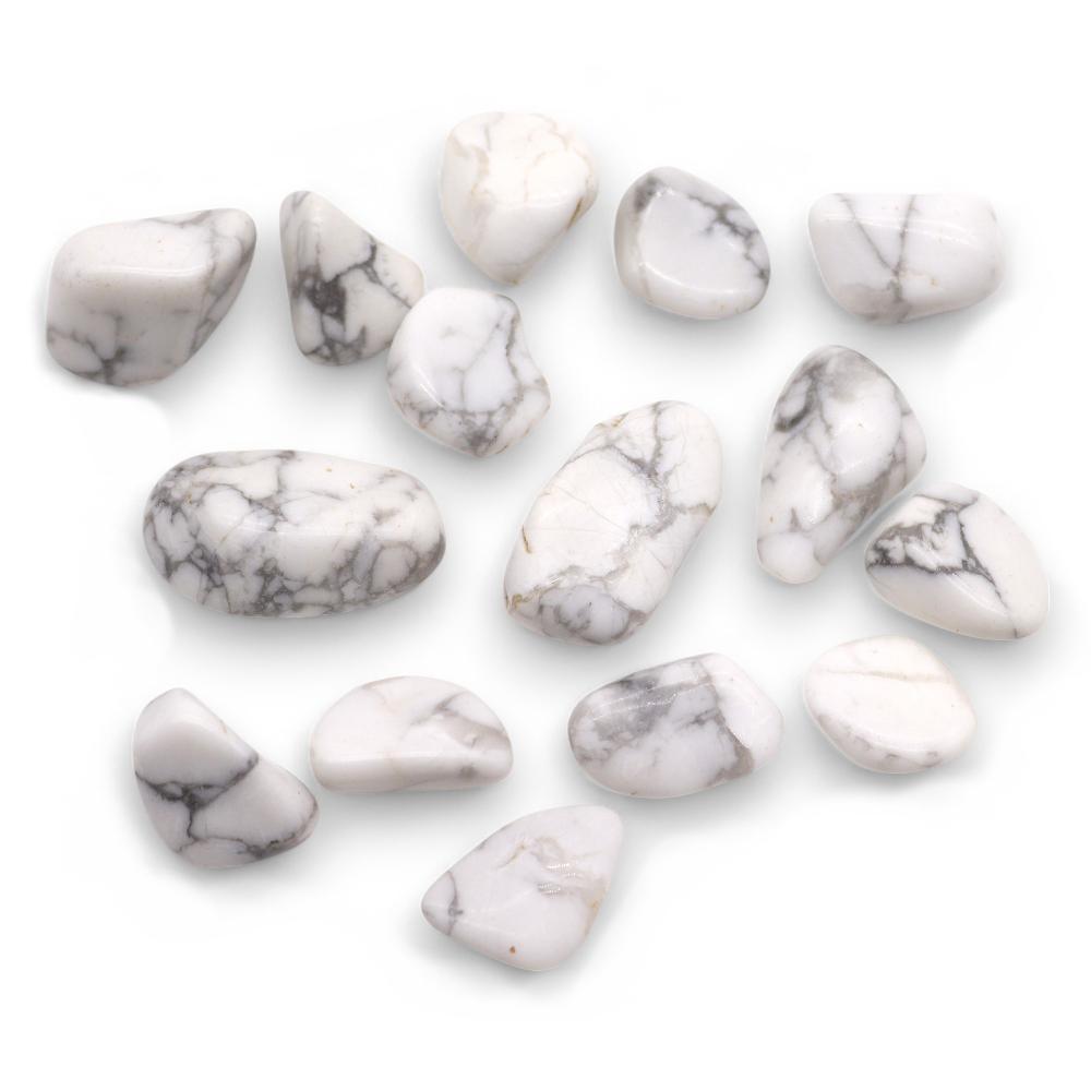 ancient wisdom 24x M Tumble Stone - Howlite White