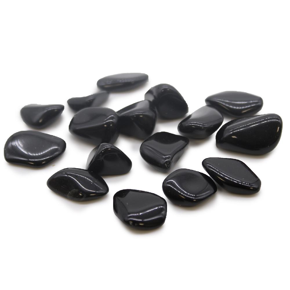 ancient wisdom 24x M Tumble Stone - Obsidian Black