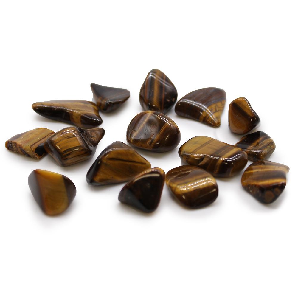 ancient wisdom 24x M Tumble Stone - Tiger Eye - Gold