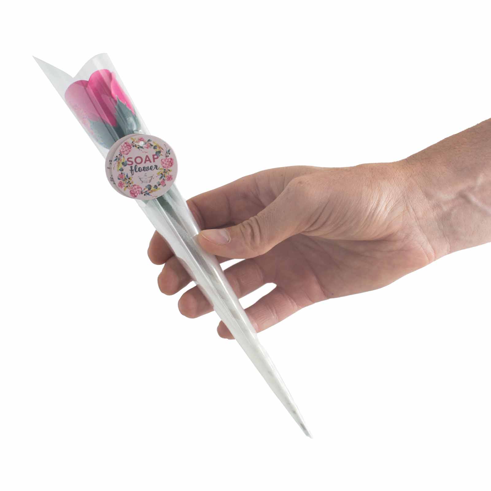 Ancient Wisdom 24x Soap Flower - Small Pink Rose