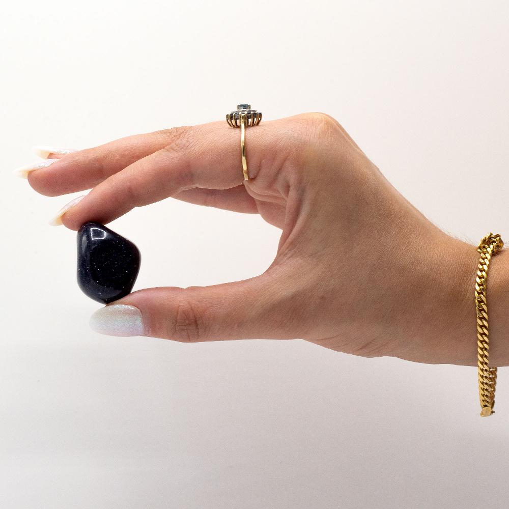 Ancient Wisdom 24x Tumble Stones - Blue Goldstone