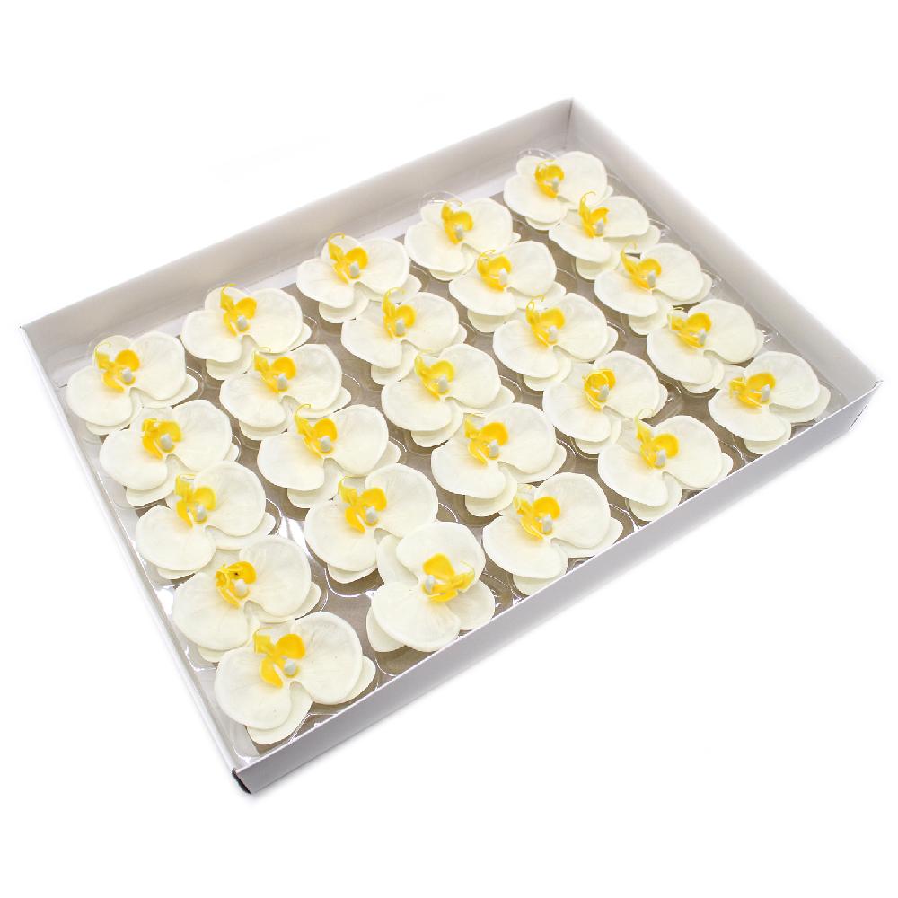 ancient wisdom 25x Craft Soap Flower - Orchid - Cream