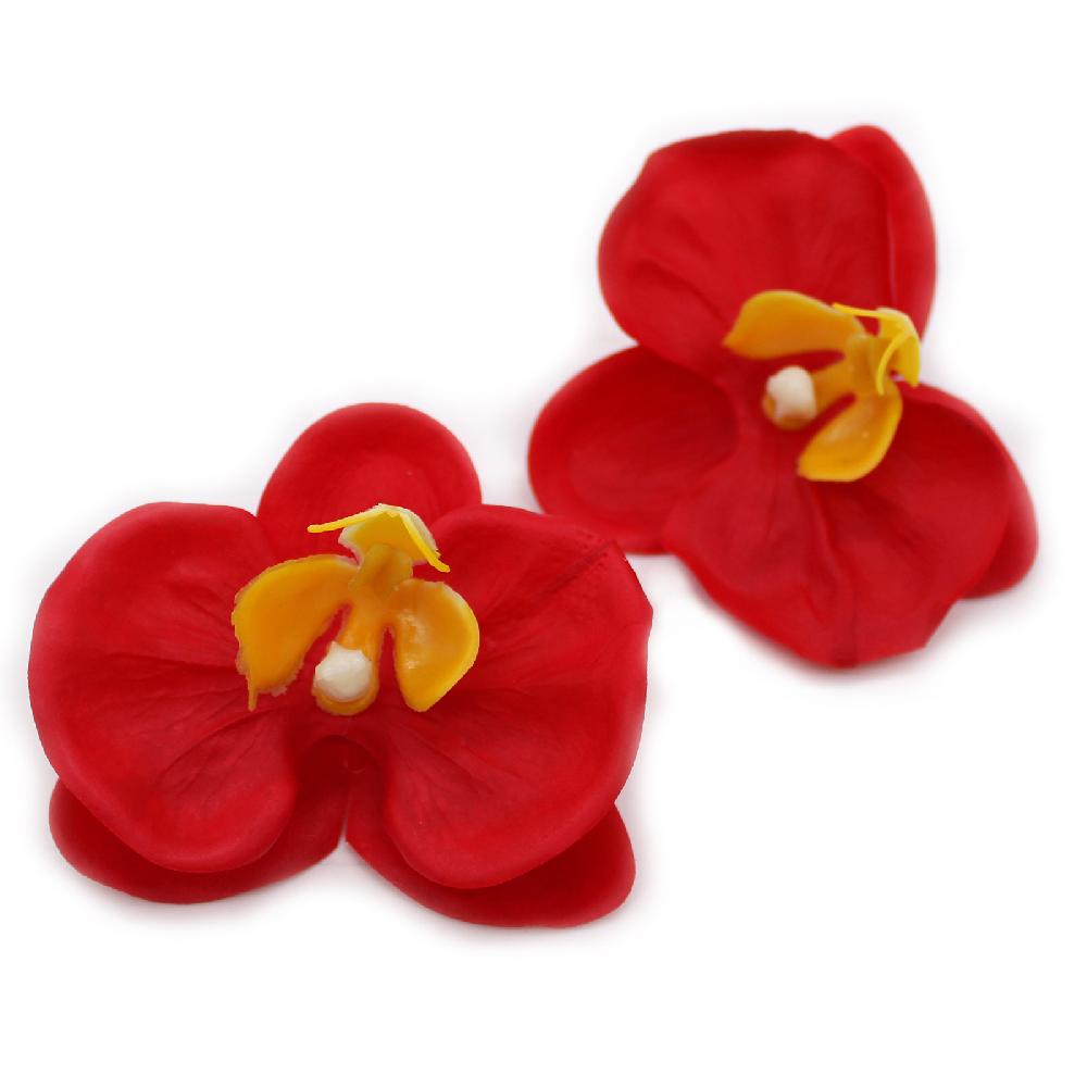 Ancient Wisdom 25x Craft Soap Flower - Orchid - Red