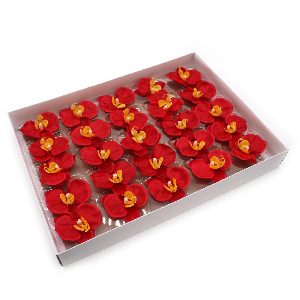 ancient wisdom 25x Craft Soap Flower - Orchid - Red
