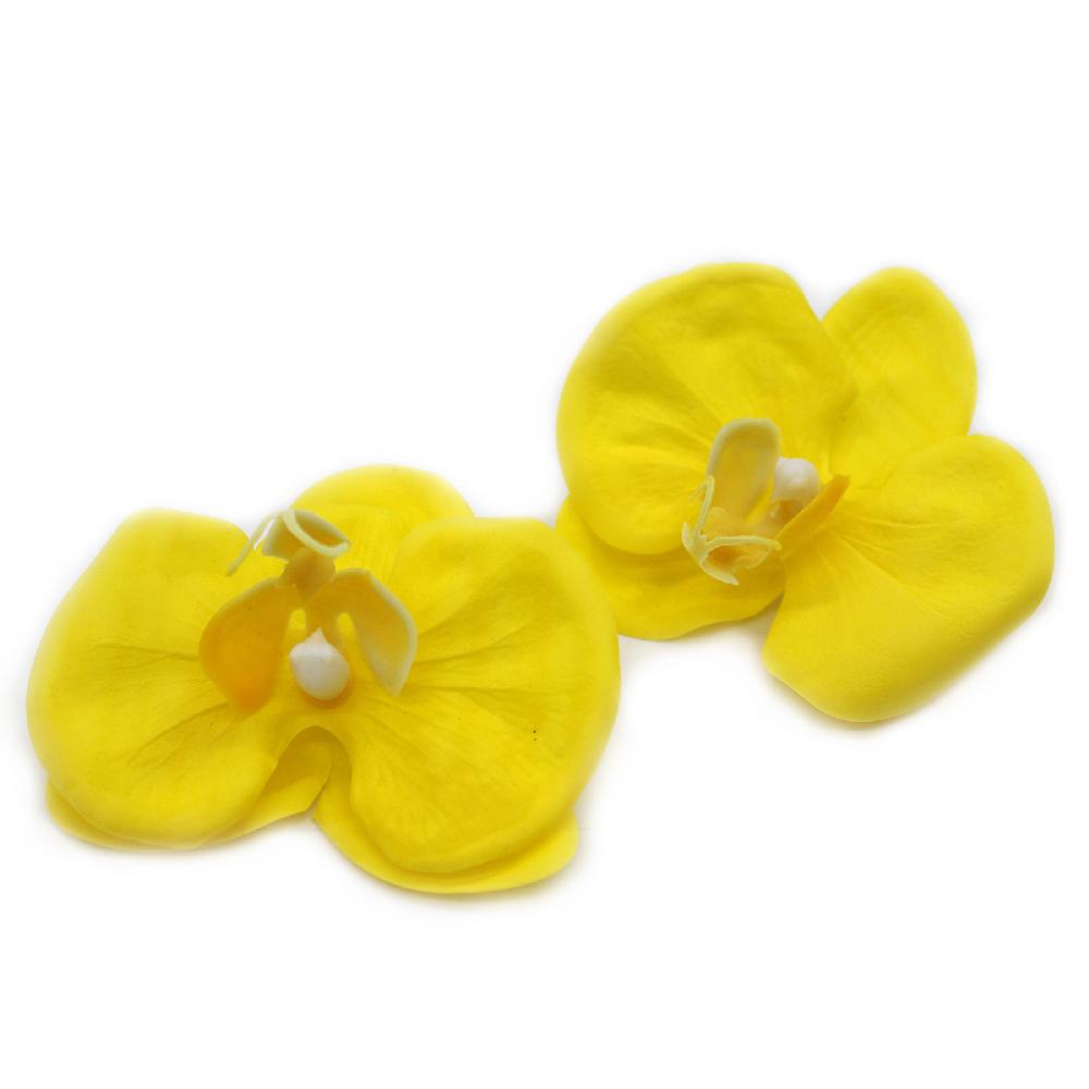 Ancient Wisdom 25x Craft Soap Flower - Orchid - Yellow