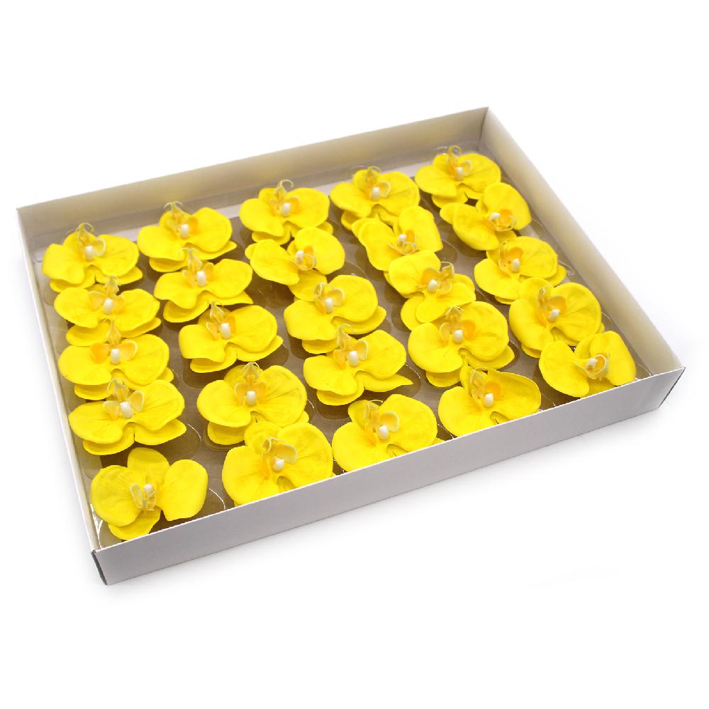 ancient wisdom 25x Craft Soap Flower - Orchid - Yellow