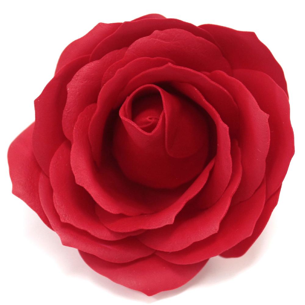 Ancient Wisdom 25x Craft Soap Flowers - Lrg Rose - Red