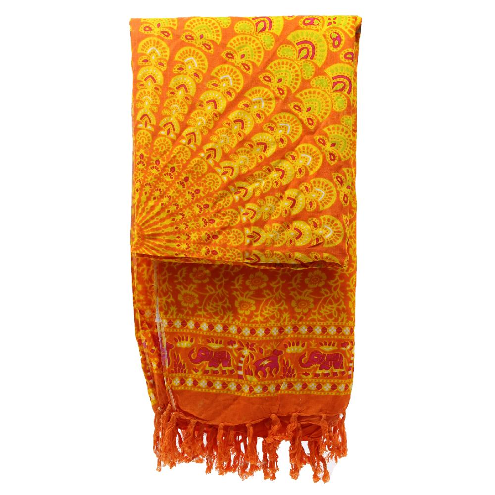 Ancient Wisdom 2x Lime Orange Mandala Sarongs