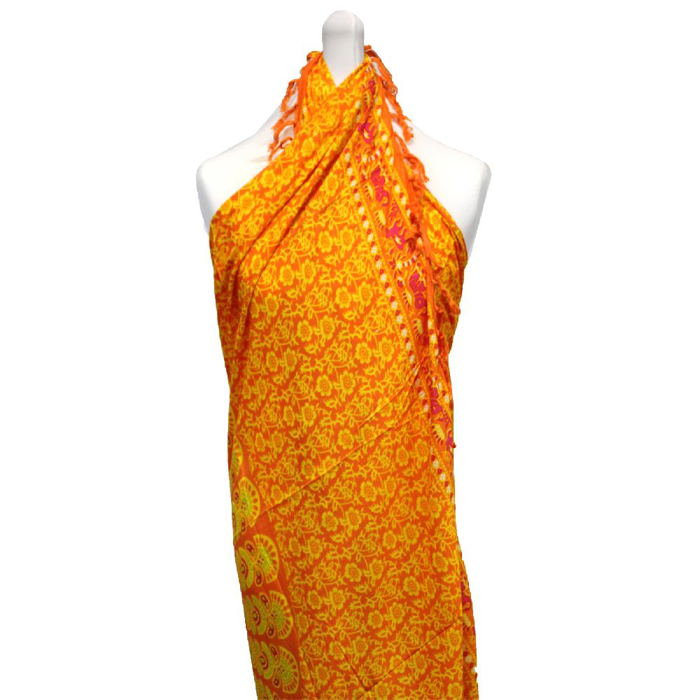 ancient wisdom 2x Lime Orange Mandala Sarongs