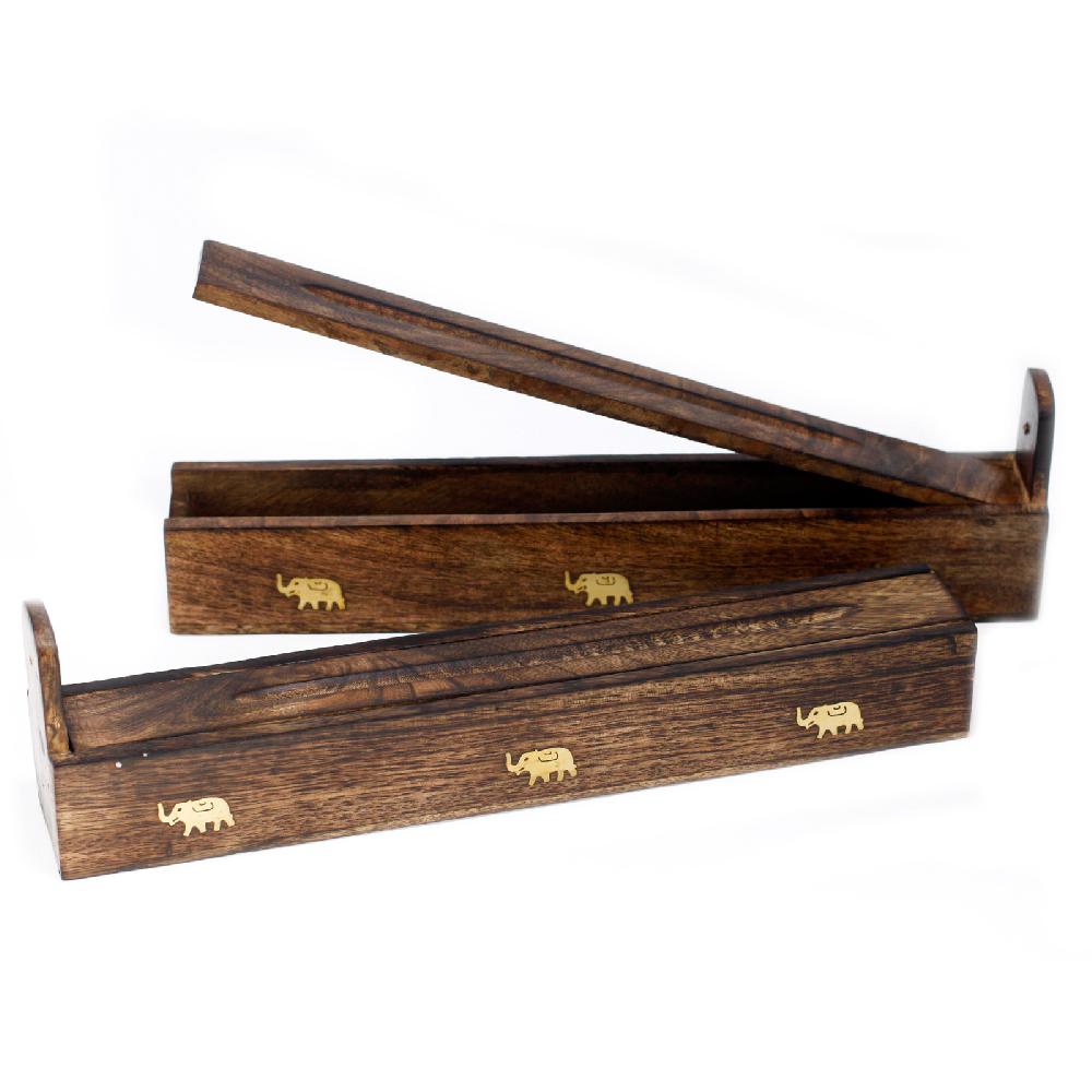 Ancient Wisdom 2x Mango Wood Incense Box - Assorted