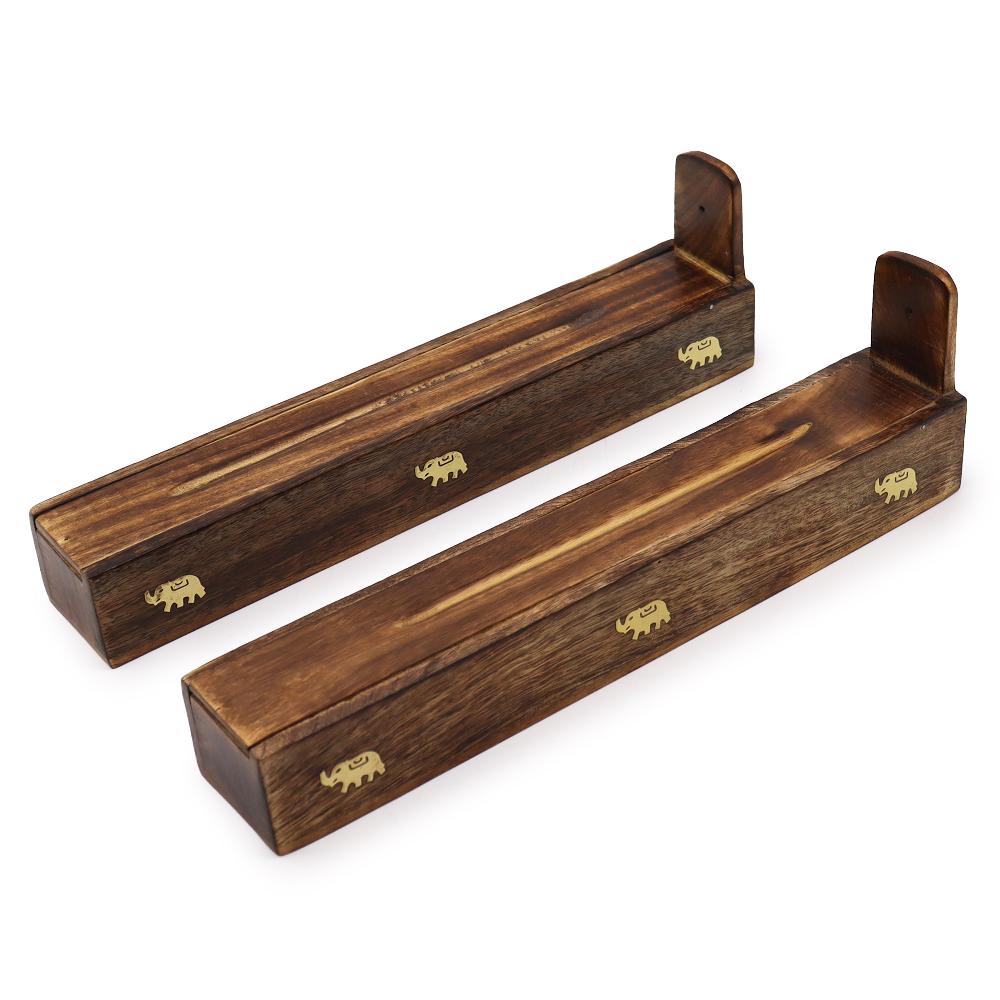 ancient wisdom 2x Mango Wood Incense Box - Assorted
