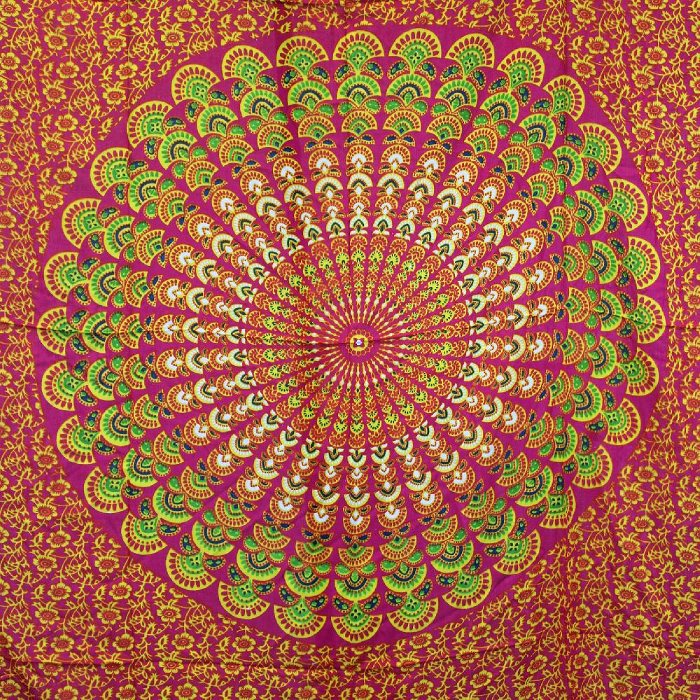 Ancient Wisdom 2x Ruby Lime Mandala Sarongs