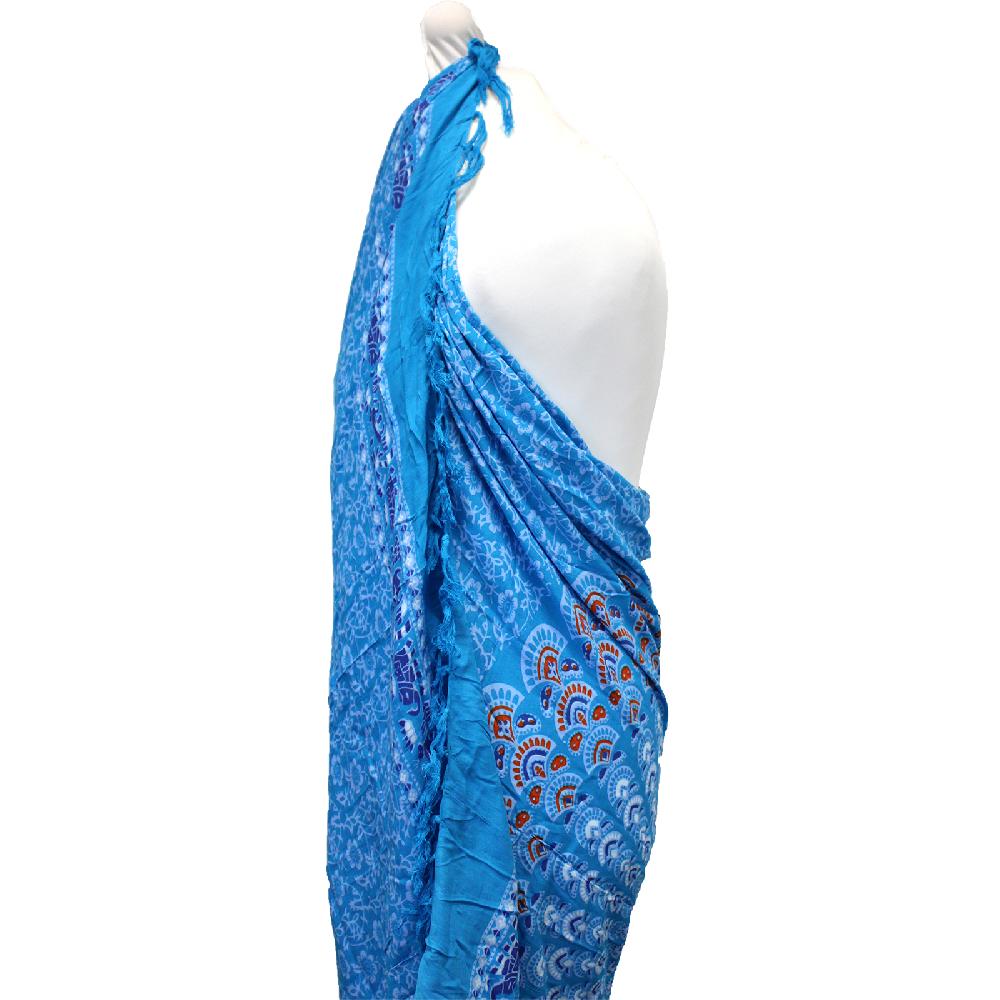 Ancient Wisdom 2x Teal Orange Mandala Sarongs
