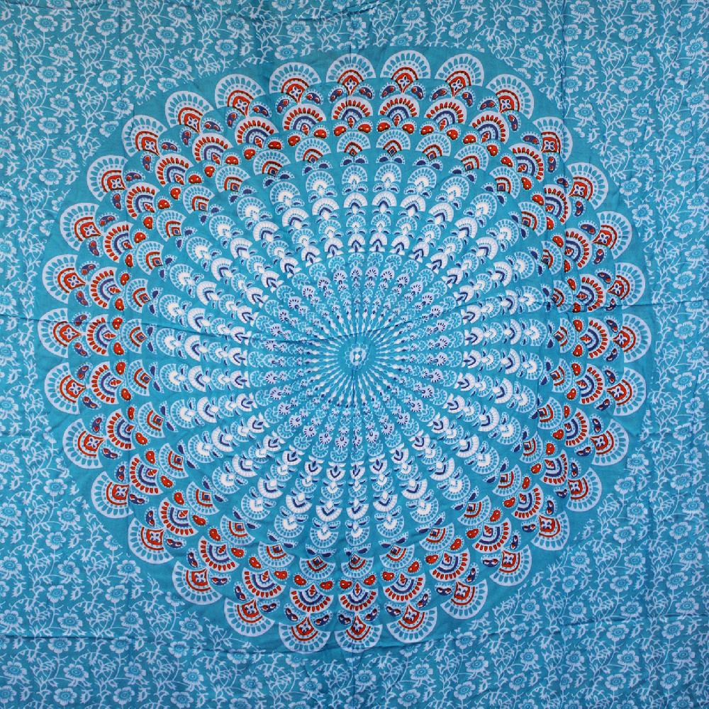 Ancient Wisdom 2x Teal Orange Mandala Sarongs