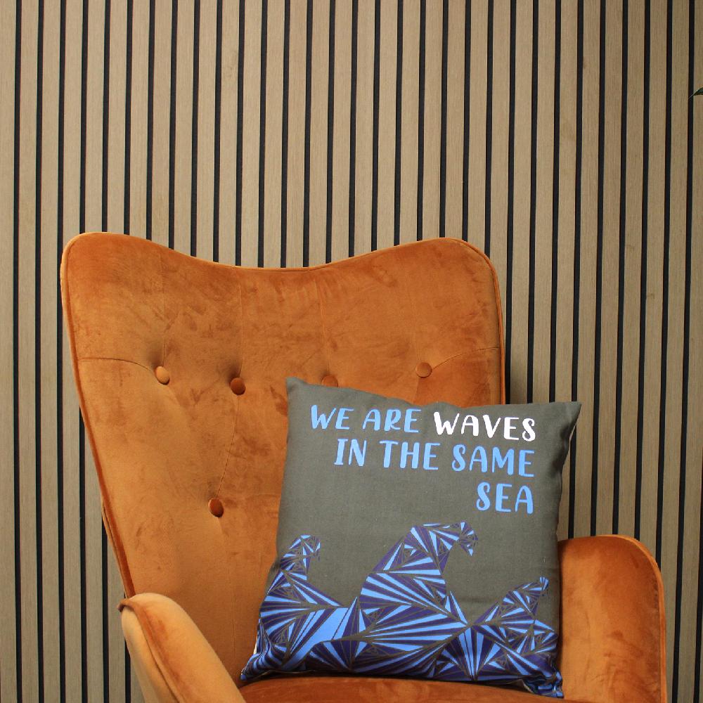 Ancient Wisdom 3x Cotton Cushion Cover - Waves