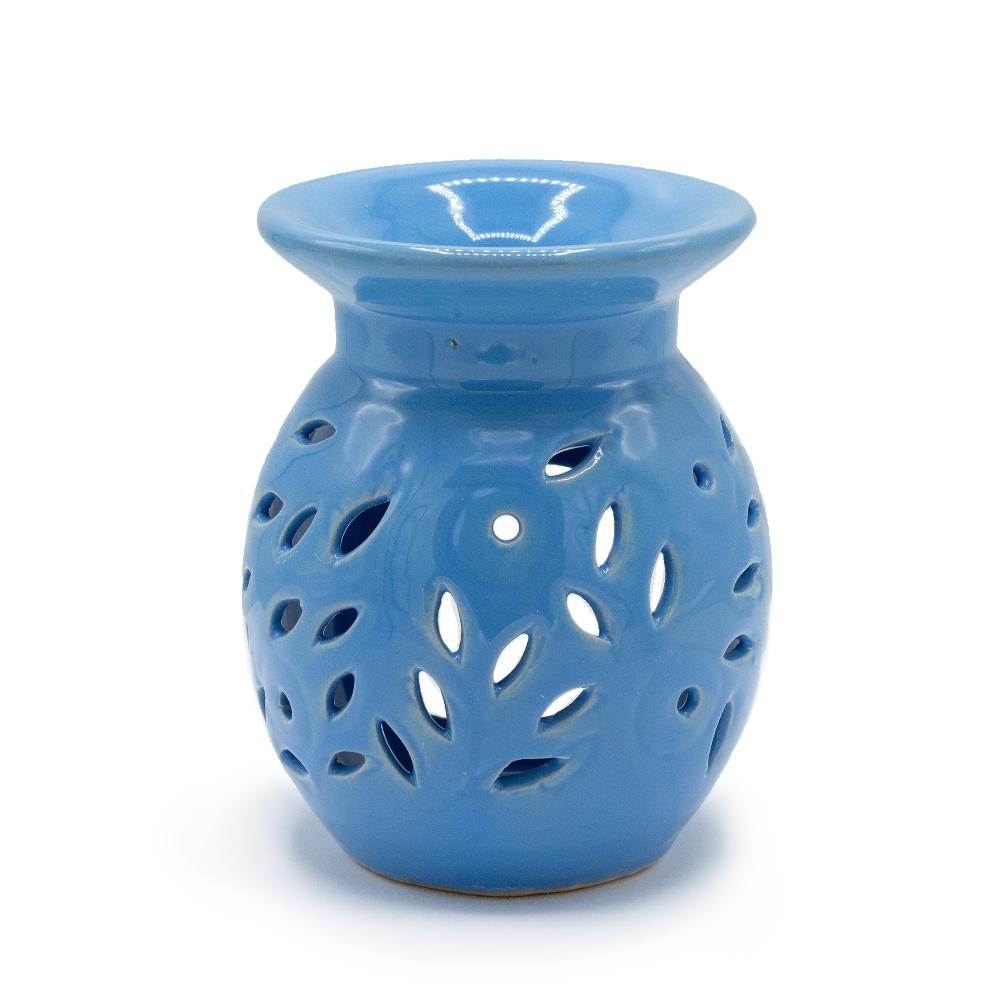 ancient wisdom 3x Floral Oil Burner - Blue