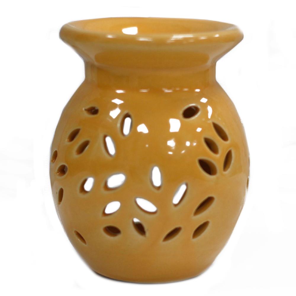 Ancient Wisdom 3x Floral Oil Burner - Orange