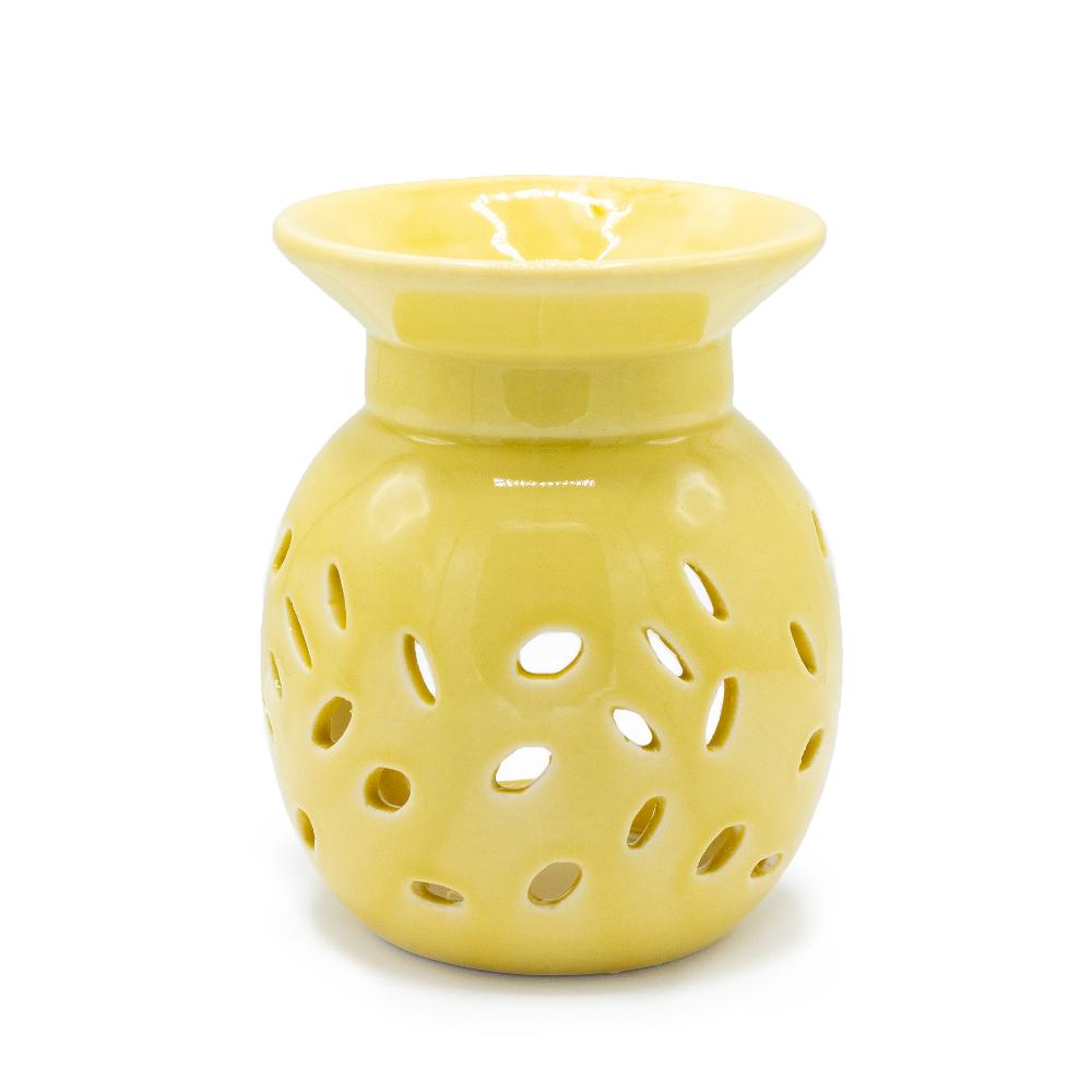 ancient wisdom 3x Floral Oil Burner - Orange