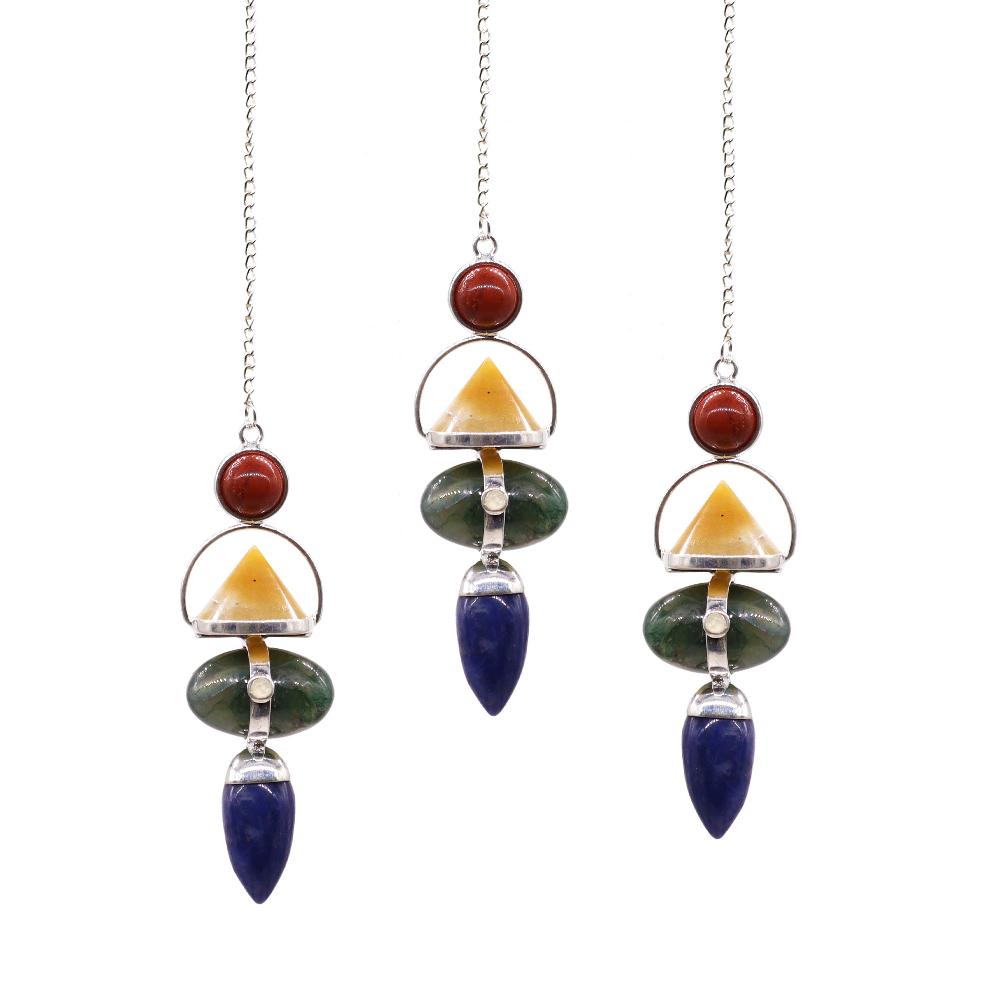 ancient wisdom 3x Four Elements Gemstone Pendulum