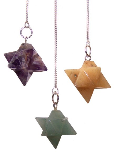 Ancient Wisdom 3x Merkaba (star) Pendulum - (asst)