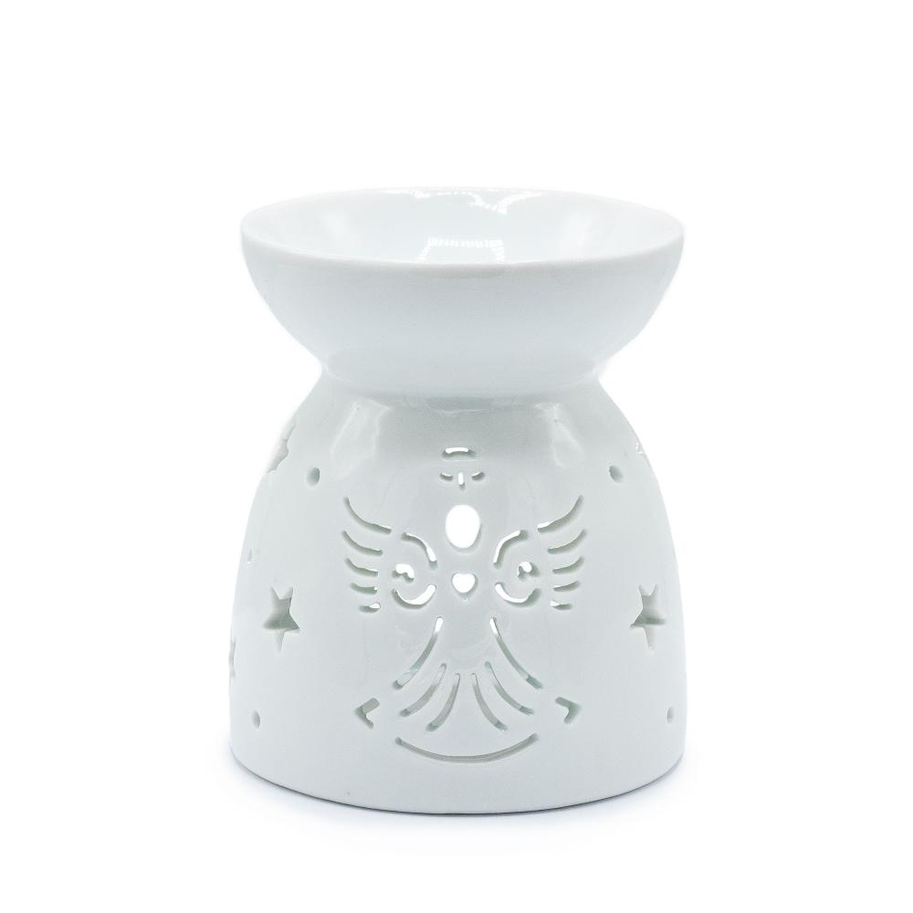 ancient wisdom 3x Oil Burner Angel Cut Out- White