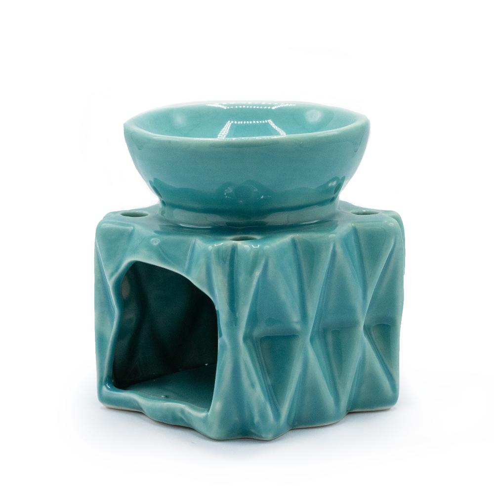 Ancient Wisdom 3x Oil Burner Geometric - Blue