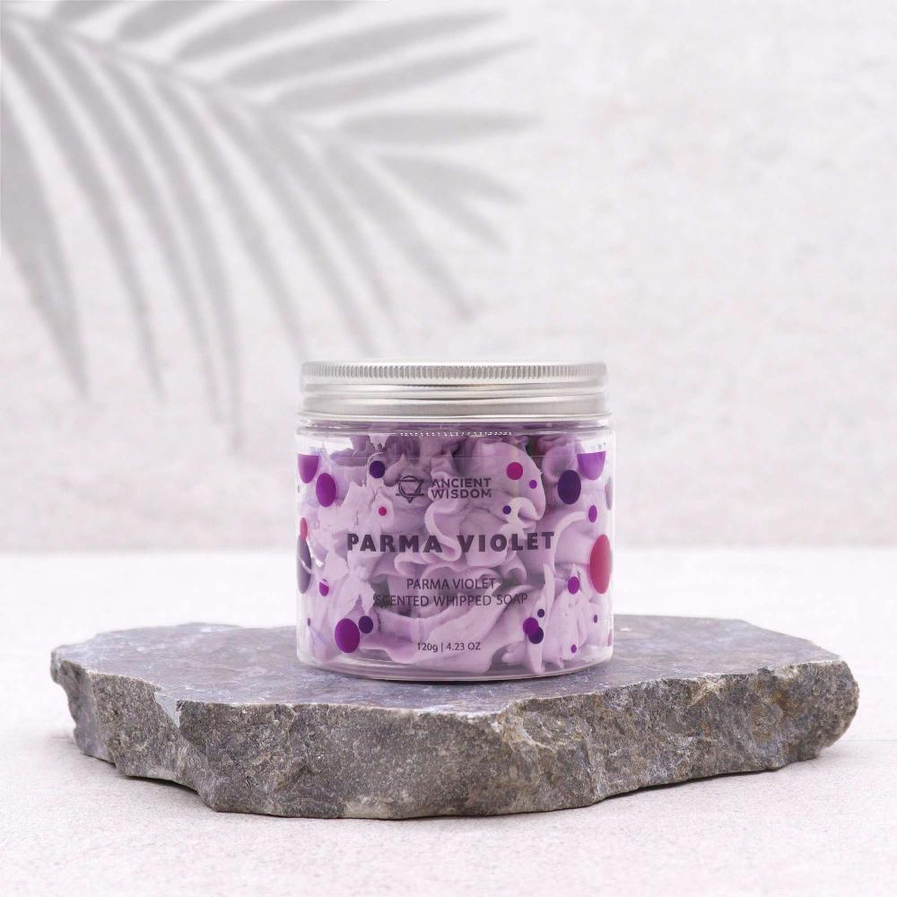 Ancient Wisdom 3x Parma Violet Whipped Soap 120g