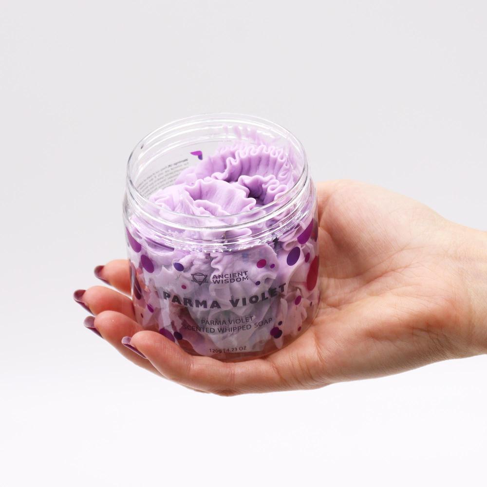 Ancient Wisdom 3x Parma Violet Whipped Soap 120g