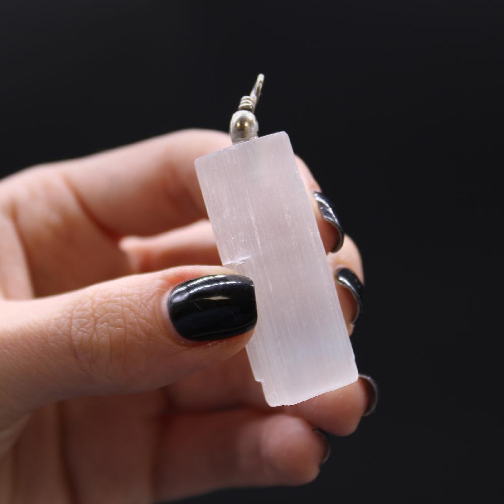 Ancient Wisdom 3x Selenite Natural Pendant