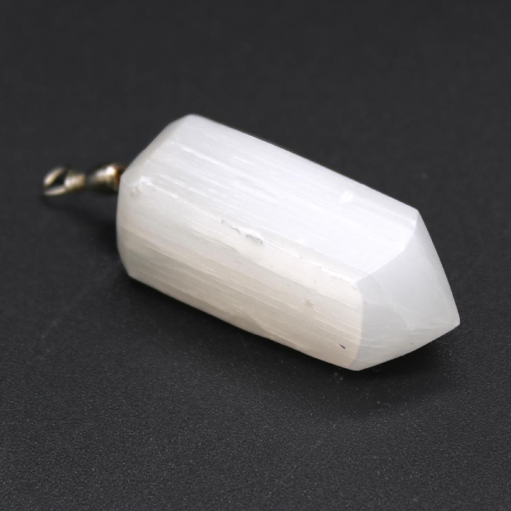 Ancient Wisdom 3x Selenite Obelisk Pendant